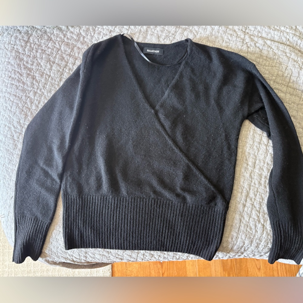 NAADAM Black Cashmere Sweater